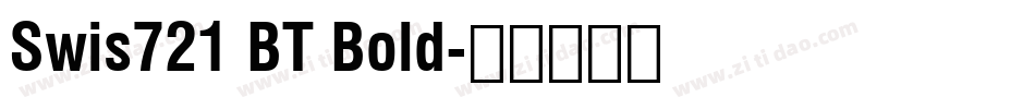Swis721 BT Bold字体转换